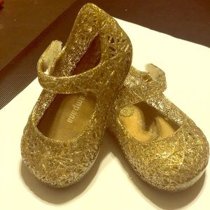 Mini Melissa Campaña Zig Zag in gold color